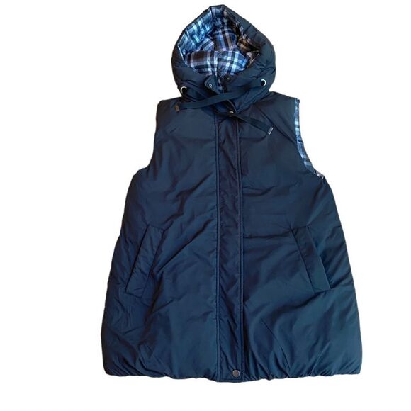 Treasure & Bond Reversible Check Puffer Ski Vest Oversized XS NWT - Picture 12 of 14